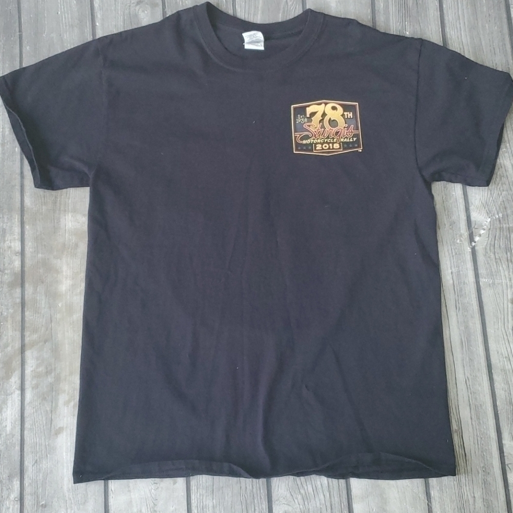 2018 Sturgis Black Hills Rally Tshirt Sz Lrg - Picture 3 of 5